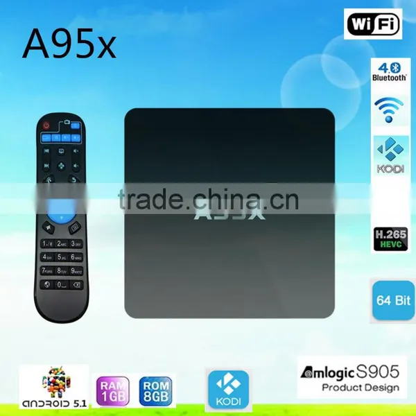 A95X Android 6.0 Marshmallow 4k Satellite Receiver 1g8g Smart tv Box