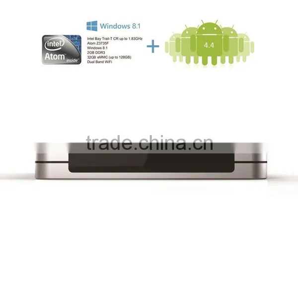 Windows 8.1 Android 4.4 Dual OS 32G Large Flash Memory Metal Mini Computer photo-6