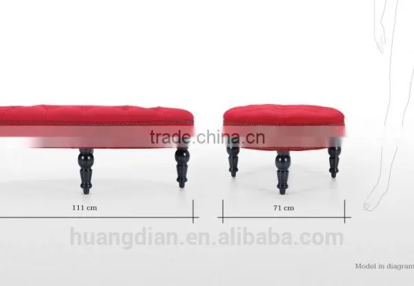 Red Fabric Ottoman Living Room Round Sofa Furniture OC7029 photo-2