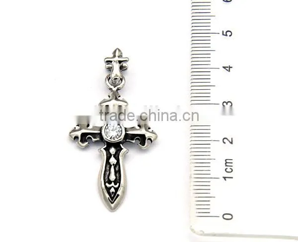 Cheapest Pendant Jewelry Casting Vintage Cross With Zirconia Pednant Jesus Hot Selling Pendant photo-3