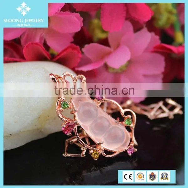 Insect Natural Quartz Rose Gold Colour State Charms Necklace Pendant Wholesale photo-6