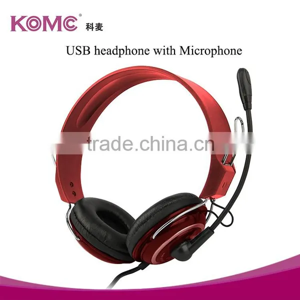 New Fashionable USB Headband Headphones With Mic photo-3