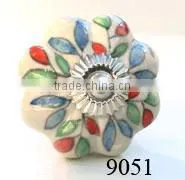 India Ceramic Door Knob/ Hand Painted Ceramic Door Knob