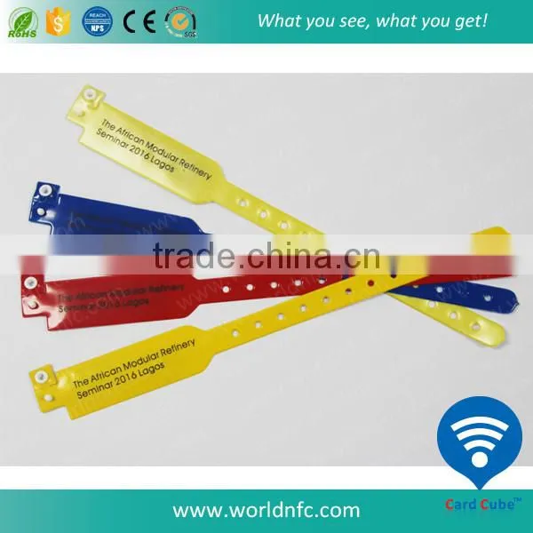 One Time Use MF Plus-X PVC NFC Bracelets Rfid Wristband photo-2