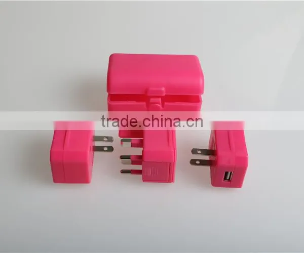 Mini Top Selling Worldwide Unviersal Good Quality Cheap Multi Travel Adapter Plug With Single USB Port photo-2