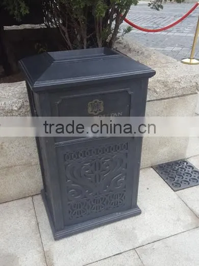 Arlau Aluminum Alloy Shopping Mall Trash Can photo-2
