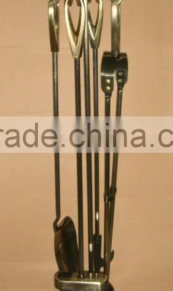 Home Antique Handle Steel Fireplace Tools photo-2