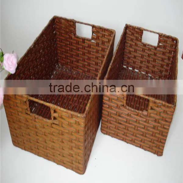 2 Pcs Modern Style Colorful Rectangle Paper Food Basket photo-4