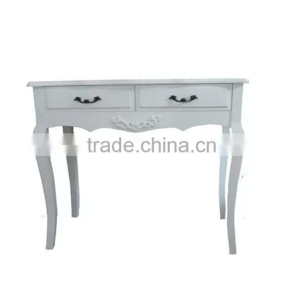 french design white color wood desk, reading table