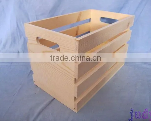 Nature Color Pine Wood Crates Wholesale photo-3