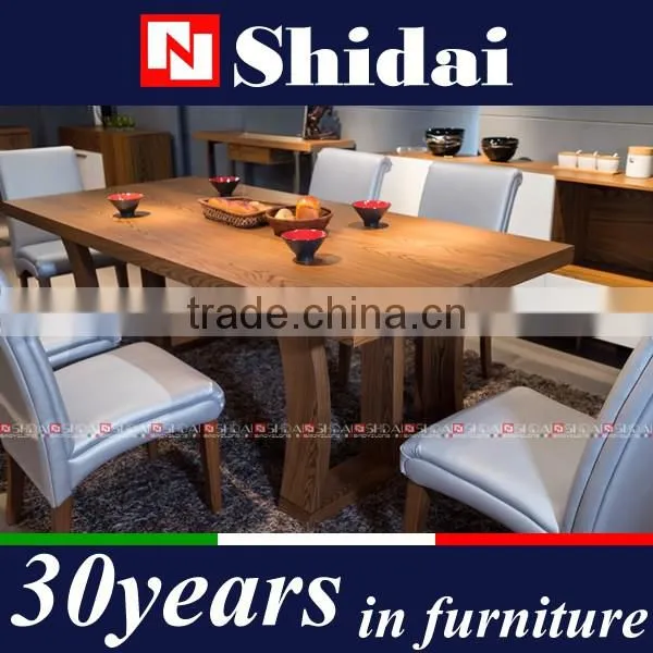 HOT SALE Walnut Veneer Modern Wooden Dining Table Set A-18RE photo-2