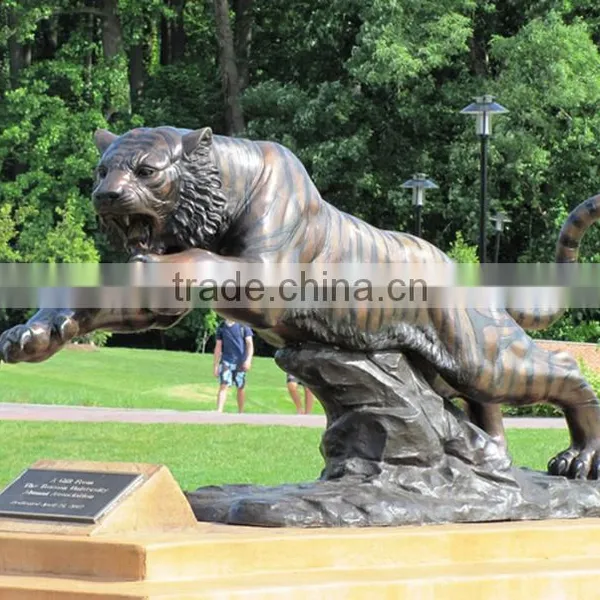Bronze Foundry Metal Craft Life Size Tiger Bronze Animal Statue for Garden photo-2