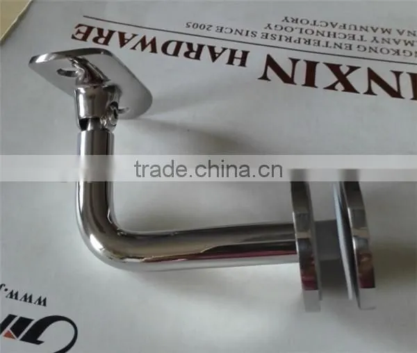 Tube Indoor Mirror Polished Handrail Bracket For Glass Fencing photo-3