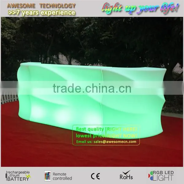 White Plastic Bar Furniture for Discotheque / Disco Colorful Led Furniture photo-5