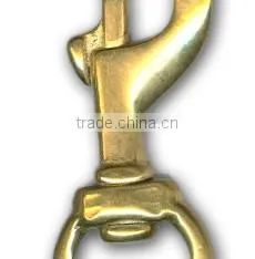 3/4" Solid Brass Swivel Eye Metal Snap Hook photo-4