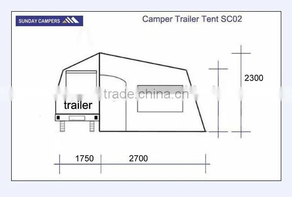 Double 7FT Cab Pickup Large Military Trailer Tent for Camping photo-6