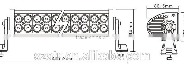 Car LED Light Bar 72W photo-2