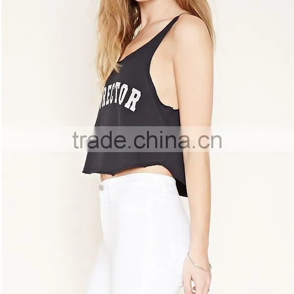Croptop for Ladies, 100% Cotton Fabric, Customize Printing photo-2