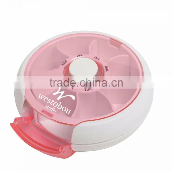 Push-It Pill Dispenser - Has a Push Button Center to Rotate Daily Dosage of Tablets or Capsules and Comes With Your Logo photo-2