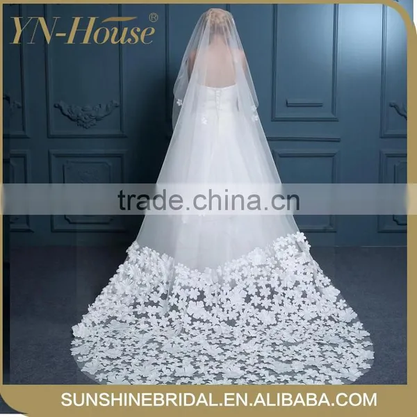 charming and fashion tulle muslim wedding veil