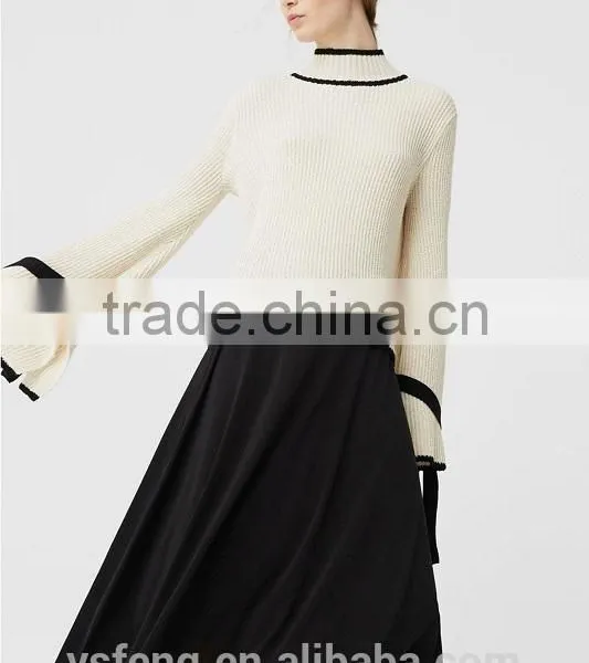 Korean Design Newest Girl's Knitted Sweater Ladies Top photo-3