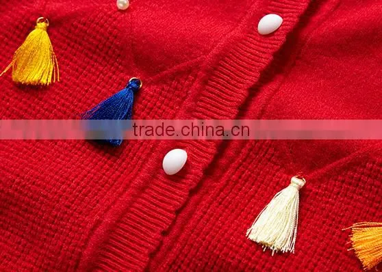 2017 OEM Custom-Made Shawl Knitting Patterns Sweater Coat for Children photo-6