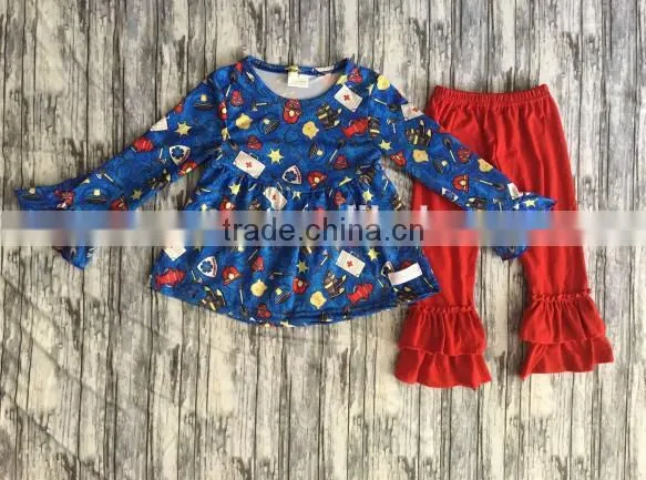Easter Boutique Kids Clothing Remake Girl Rabbit Print Outfits Spring Boutique Girl Clothing Sets photo-3