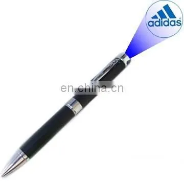 Light up Ball Point Pen-rubber Grip-projector-aluminum-multicolor-twist on photo-3