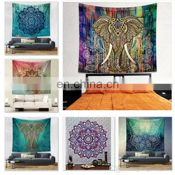 150*130cm Bohemian Mandala Beach Tapestry Hippie Throw Yoga Mat Towel Indian Polyester Beach Shawl Bath Towel