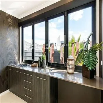 Guangdong Swing Casement Grills Design Glassed Black Aluminium Double Glazed Windows Australia Standard photo-3