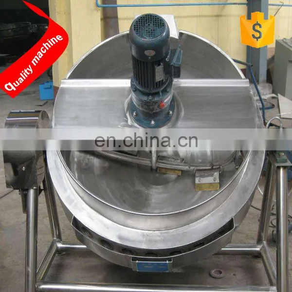 Short Heating Time Industrial Gas Tilting Jacketed Kettle Cooking Pot With Agitator Mixer photo-4