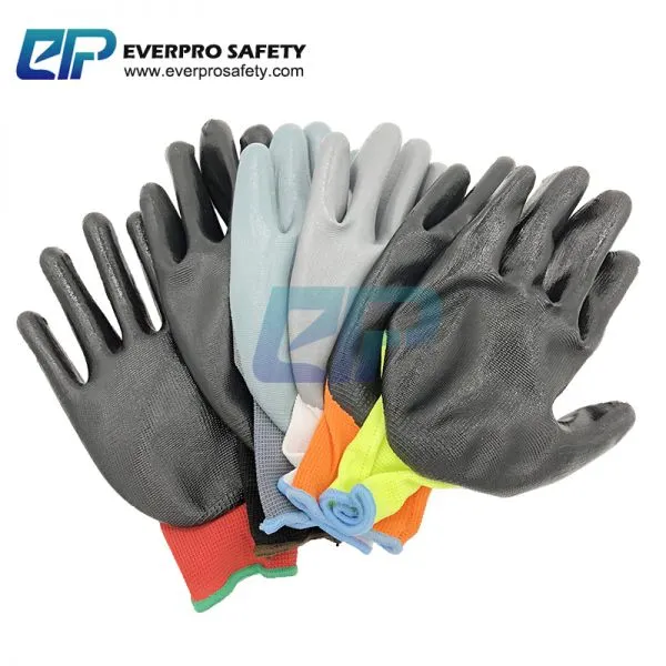 Oil Resistant 13G Polyester Liner Nitrile Dipped Work Gloves With EN388 4121X photo-2
