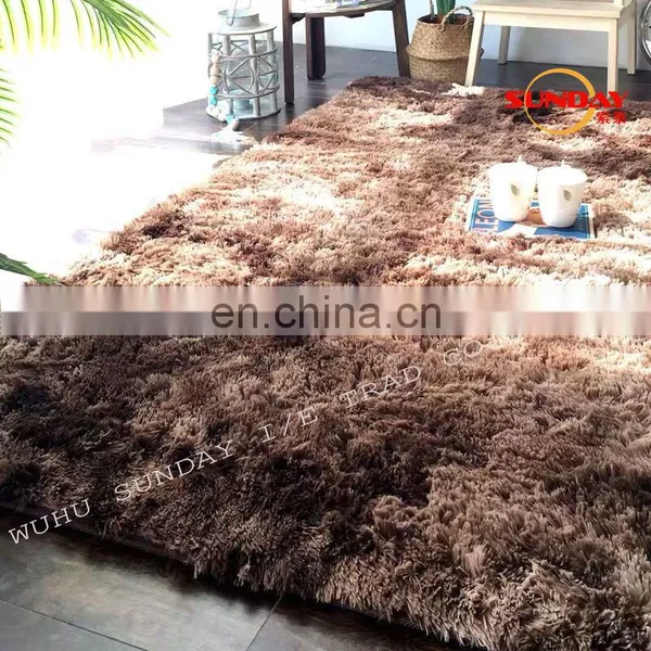 Cheap China 100% Polyester Long Pile Tie-dying PV Plush Rug Area Carpet photo-2