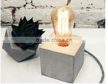 Diy Industrial Concrete Lamp Base for Concrete Table Lamp in Different Shape