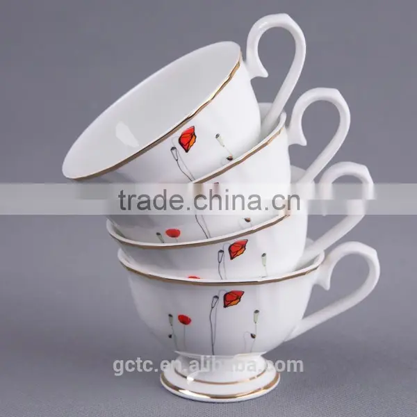 Fine Bone China Tea Set With Flower Design photo-3