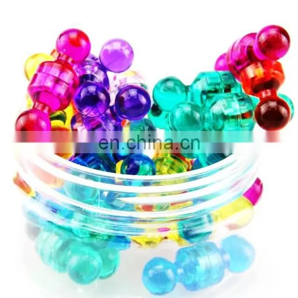 New Office Use Acrylic Covered Push Pin Magnet Whiteboard Magnetic Push Pins for Fridge, Map