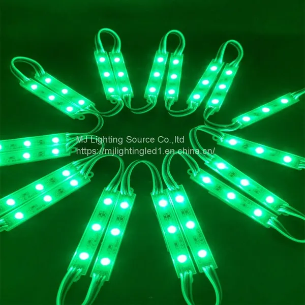 Competitive SMD 5054 3LED Modules Green Color Waterproof Advertising Lamp DC 12V LED Illuminated Signs photo-2