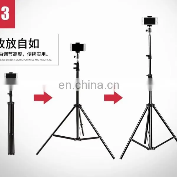 2.1m Live Stream Ring Light Photography Tripod Stand Phone LED Ring Lamp Support Stand Light Live Broadcast Tripod photo-5