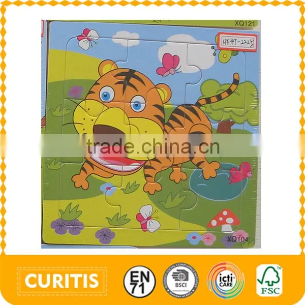2015 New Products for Promotions Baby Toy Com China Wooden Toy Tiger Chase Butterfly Style Jigsaw Puzzle Board Wholesale Supplier's Choice