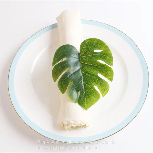 Factory Direct Supply Stocked Green Turtle Leaf Napkin Ring photo-2