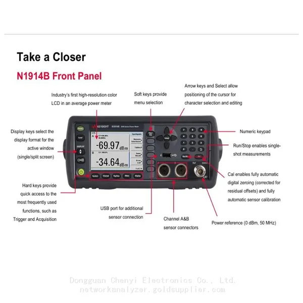Keysight N1914B EPM Series Dual-Channel Power Meter Compatible Power Sensors U2060X-Series photo-2
