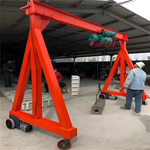 Portable Mobile Portal Crane 3 5 6 10 Ton With 10m Lifting Height and Chain Hoist for Indoor photo-4