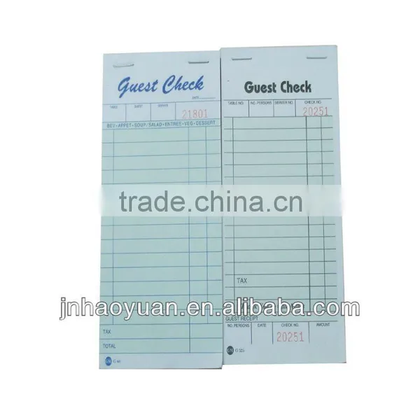 Guest Check Guest Order