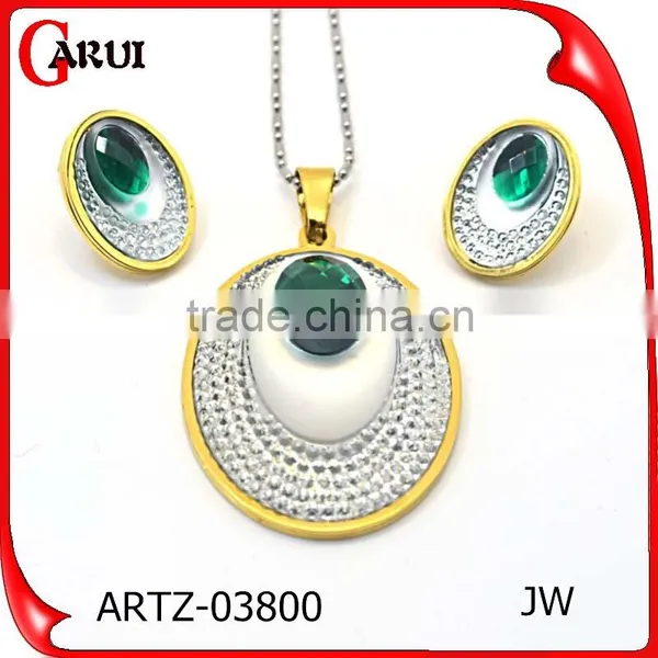 Charm Big Different Color Rhinestone Fashion Jewelry Set photo-6