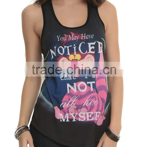 Custom Ladies Sublimation Tank Top/Digital Printing Singlet/3d Printing Top photo-6