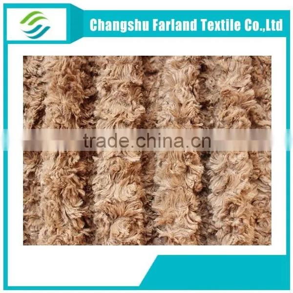 Polyester Stretch Ruffle Plush Fabric photo-2