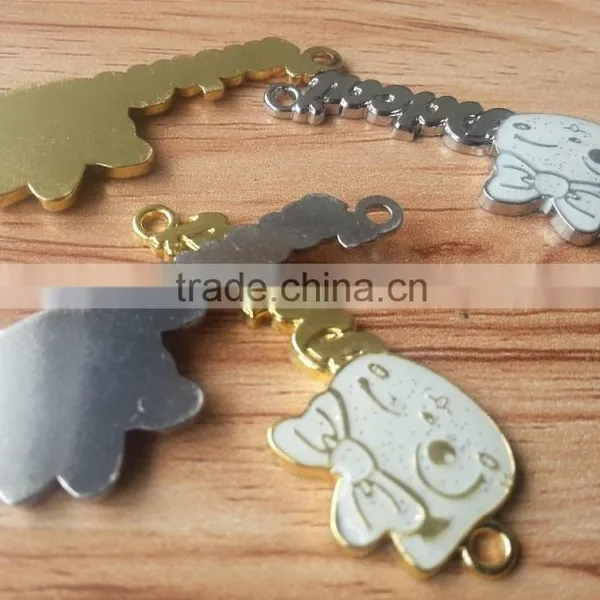 2015 New Arrive Cat Head Shape With Silver Glitter Finishing Sew-on Badges --- BG1503 photo-4