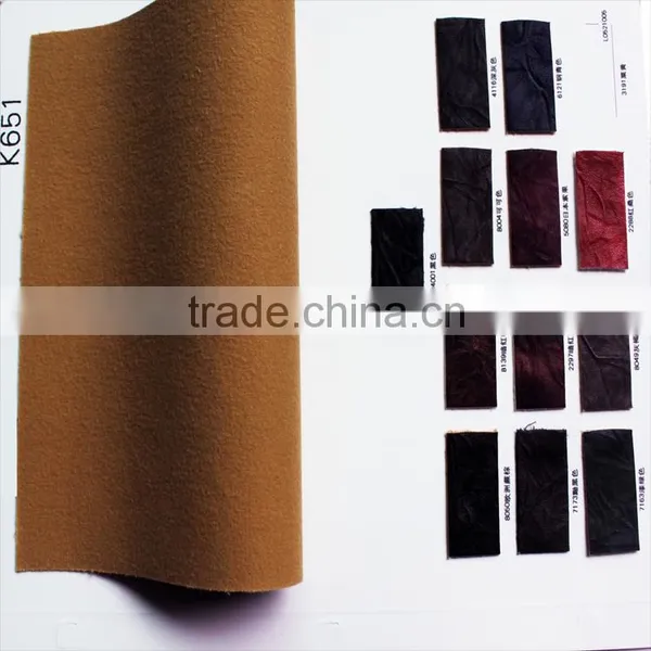 3D Stamping Pattern pu Faux Leather for Bags With Sof Hand Feelings and Velvet Backing photo-3