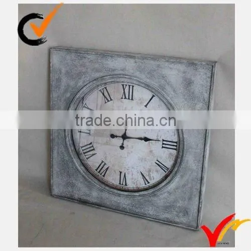 French Industrial Style Square Decorative Chateau Antique Metal Wall Clock Quality Choice photo-2