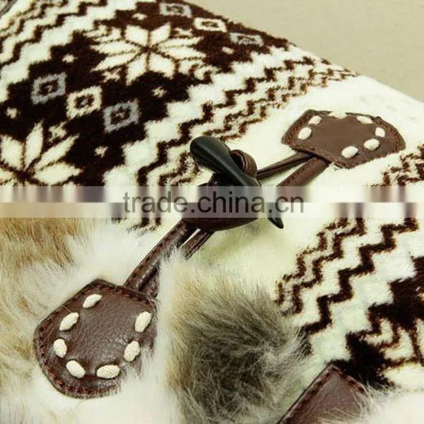 Hot Sale Fashion Ladies Snowflake Designer Handbags Fur Handbag photo-3